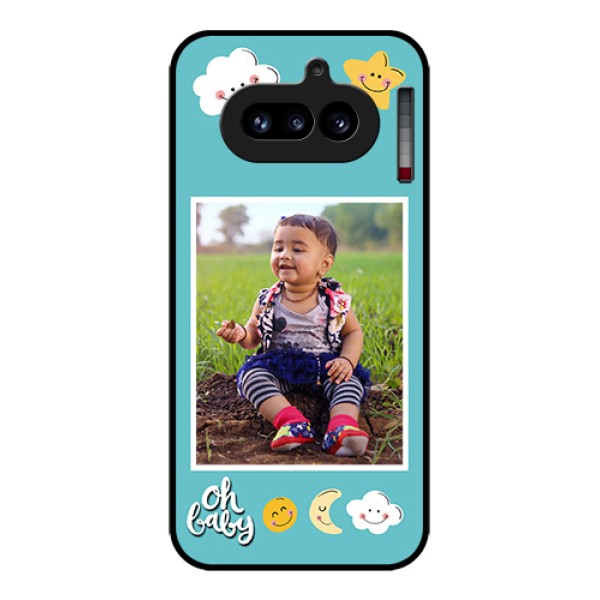 Nothing Phone 4A 5G Custom Glass Phone Case - Smiley Kids Stars Design