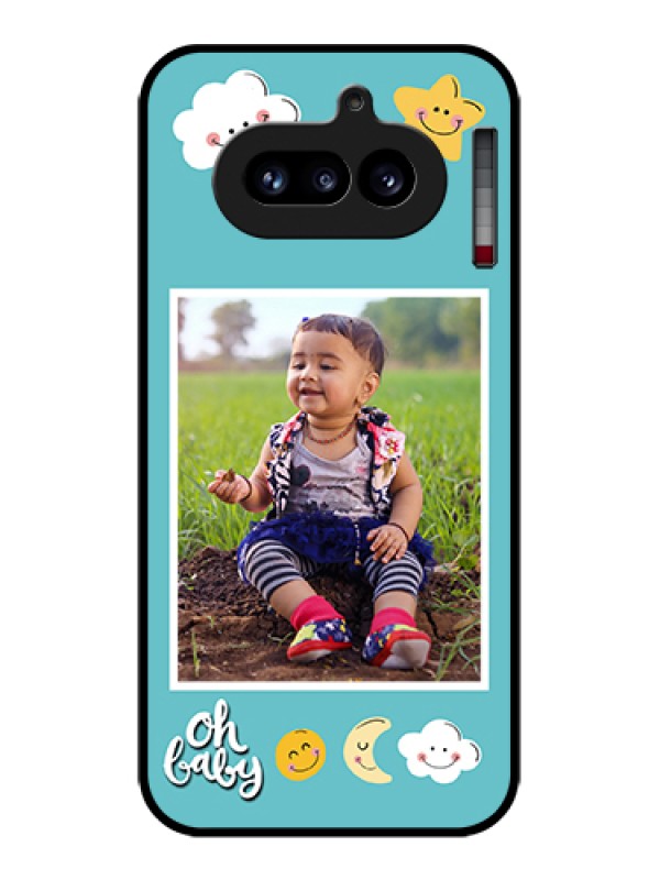 Custom Nothing Phone 4A 5G Custom Glass Phone Case - Smiley Kids Stars Design