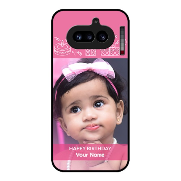 Nothing Phone 4A 5G Custom Glass Phone Case - With Birthday Line Art Design