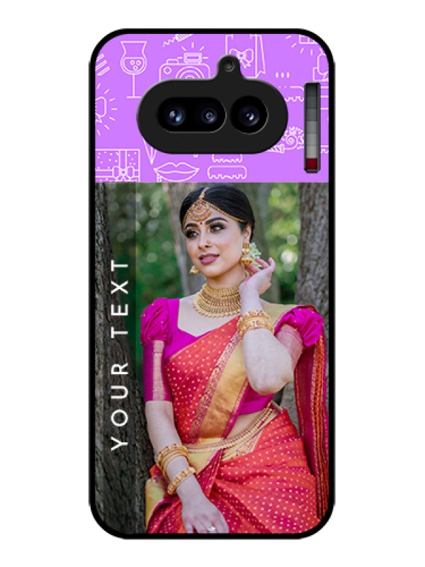 Custom Nothing Phone 4A 5G Custom Glass Phone Case - Birthday Icons Design