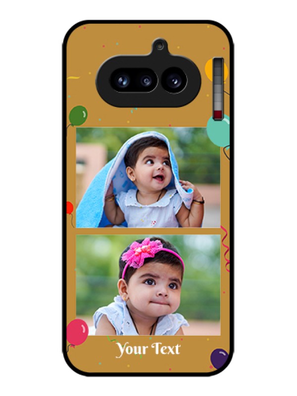 Custom Nothing Phone 4A 5G Custom Glass Phone Case - Image Holder With Birthday Celebrations Design
