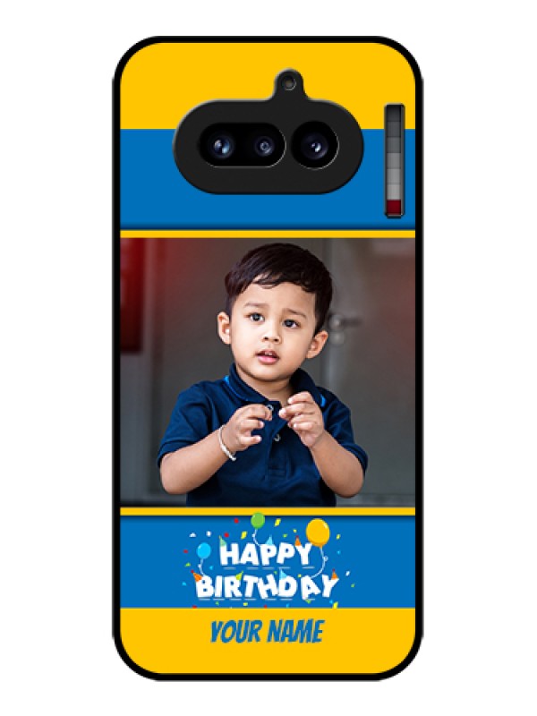 Custom Nothing Phone 4A 5G Custom Glass Phone Case - Birthday Wishes Design