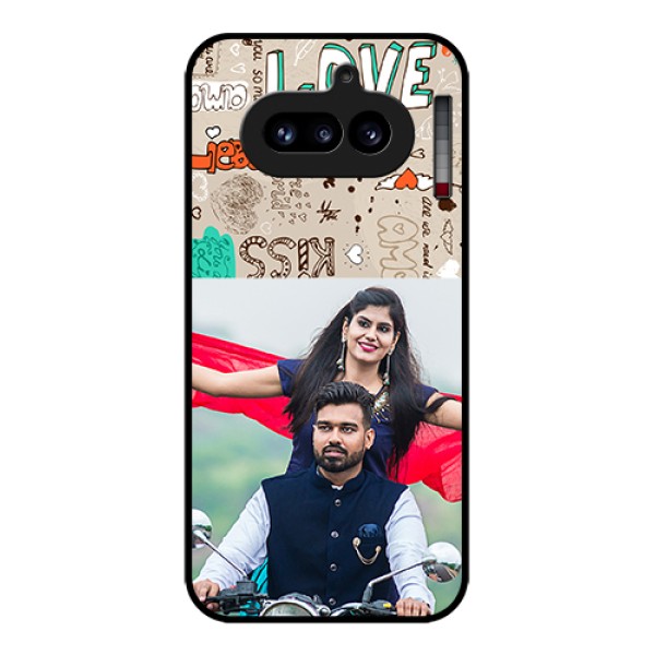 Nothing Phone 4A 5G Custom Glass Phone Case - Love Doodle Pattern
