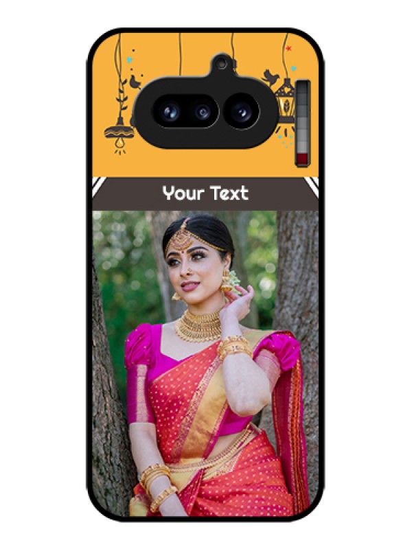 Custom Nothing Phone 4A 5G Custom Glass Phone Case - With Family Picture And Icons