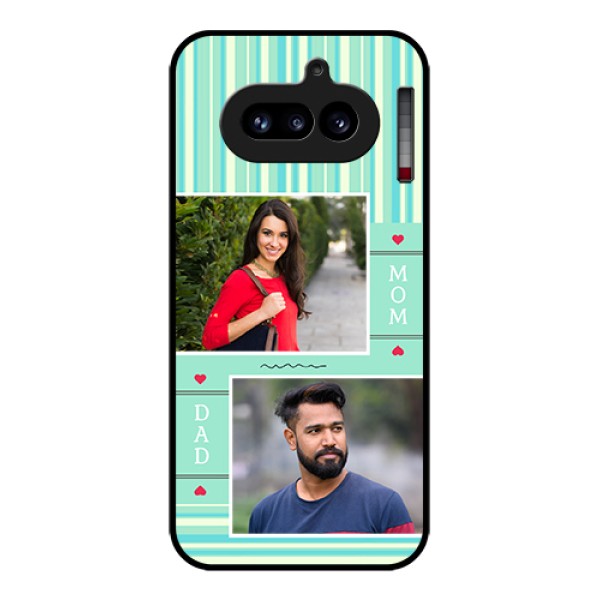 Nothing Phone 4A 5G Custom Glass Phone Case - Mom & Dad Pic Design