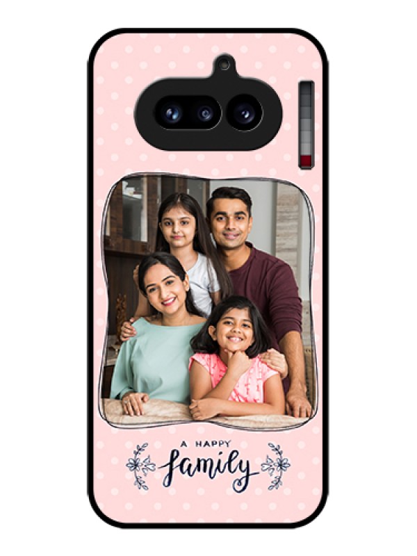 Custom Nothing Phone 4A 5G Custom Glass Phone Case - Family With Dots Design