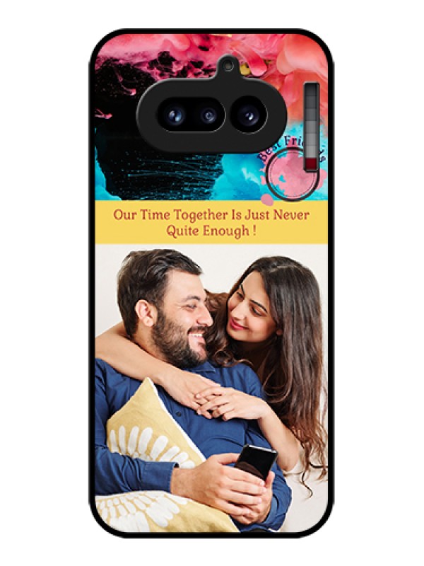 Custom Nothing Phone 4A 5G Custom Glass Phone Case - Quote With Acrylic Painting Design