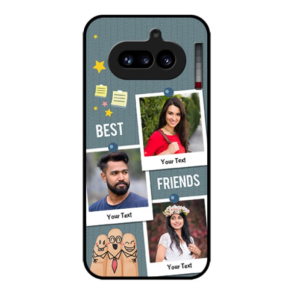 Nothing Phone 4A 5G Custom Glass Phone Case - Sticky Frames And Friendship Design Nothing Phone 4A 5G Custom Glass Phone Case - Sticky Frames And Friendship Design
