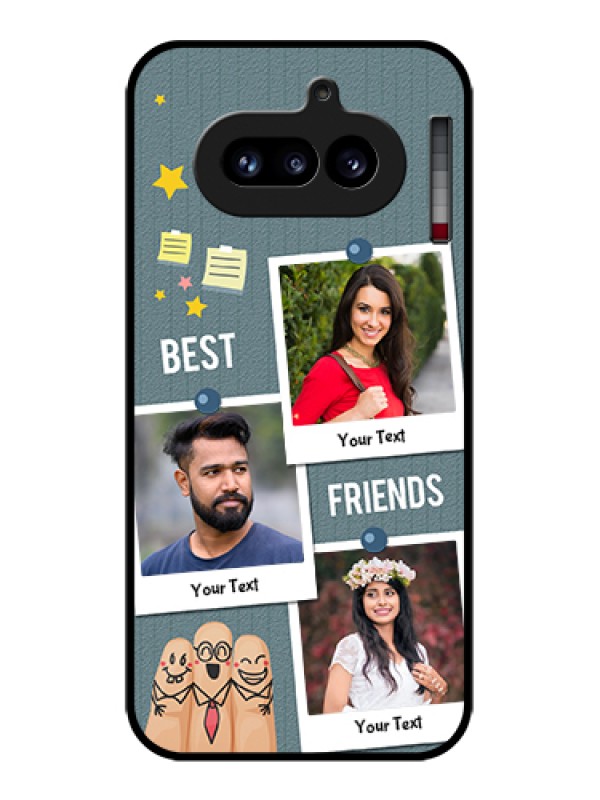 Custom Nothing Phone 4A 5G Custom Glass Phone Case - Sticky Frames And Friendship Design