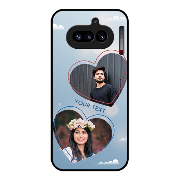 Nothing Phone 4A 5G Custom Glass Phone Case - Blue Color Couple Design Nothing Phone 4A 5G Custom Glass Phone Case - Blue Color Couple Design
