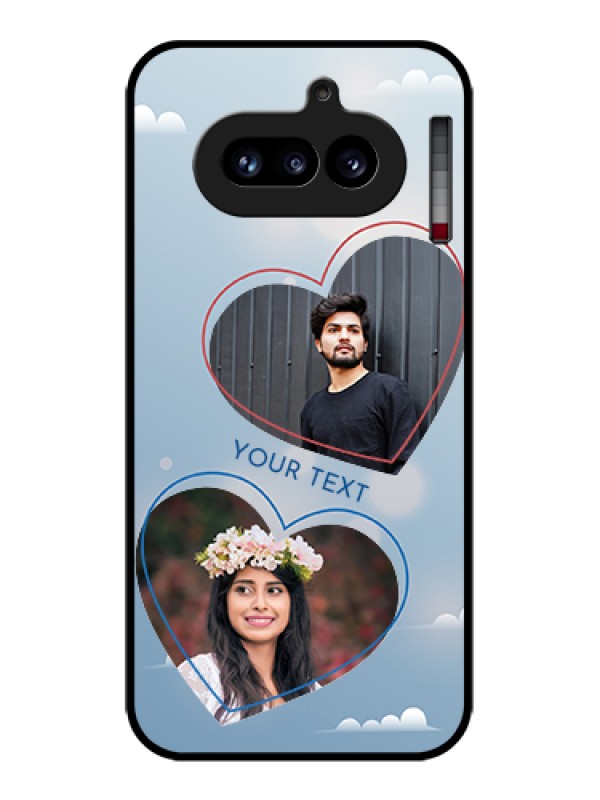 Custom Nothing Phone 4A 5G Custom Glass Phone Case - Blue Color Couple Design