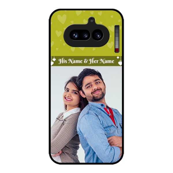 Nothing Phone 4A 5G Custom Glass Phone Case - You & Me Heart Design