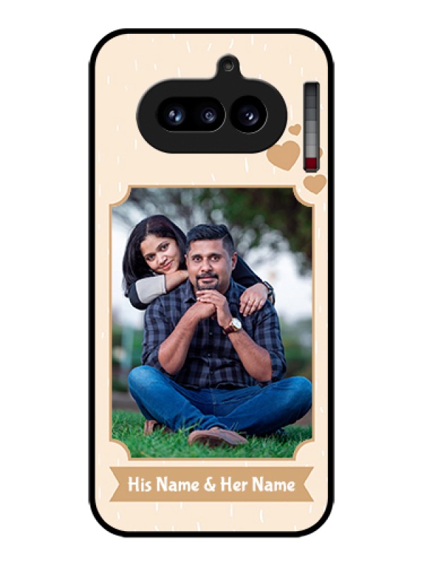 Custom Nothing Phone 4A 5G Custom Glass Phone Case - With Confetti Love Design