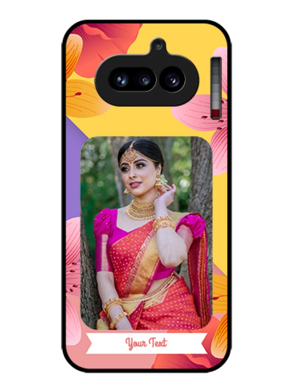 Custom Nothing Phone 4A 5G Custom Glass Phone Case - 3 Image With Vintage Floral Design