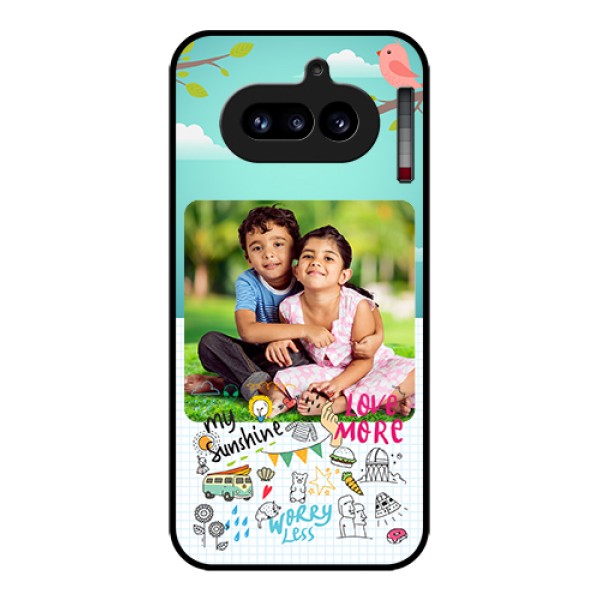 Nothing Phone 4A 5G Custom Glass Phone Case - Doodle Love Design