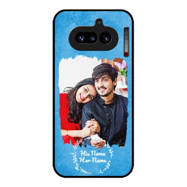 Nothing Phone 4A 5G Custom Glass Phone Case - Blue Color Vintage Design Nothing Phone 4A 5G Custom Glass Phone Case - Blue Color Vintage Design