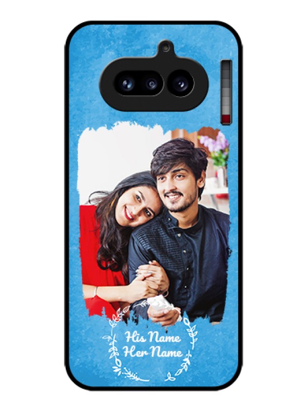 Custom Nothing Phone 4A 5G Custom Glass Phone Case - Blue Color Vintage Design