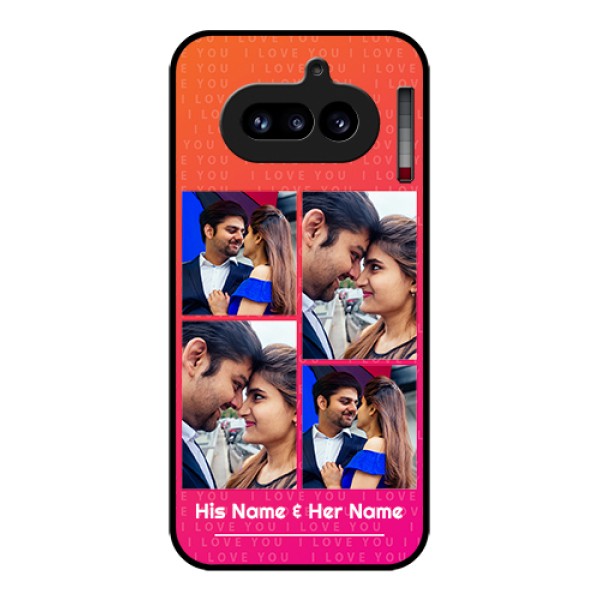 Nothing Phone 4A 5G Custom Glass Phone Case - I Love You Pink Design Nothing Phone 4A 5G Custom Glass Phone Case - I Love You Pink Design