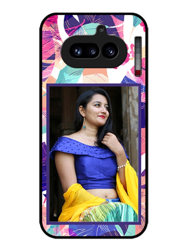 Custom Nothing Phone 4A 5G Custom Glass Phone Case - Abstract Floral Design