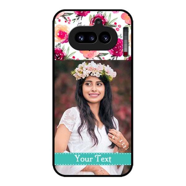 Nothing Phone 4A 5G Custom Glass Phone Case - Water Colors Floral Design Nothing Phone 4A 5G Custom Glass Phone Case - Water Colors Floral Design