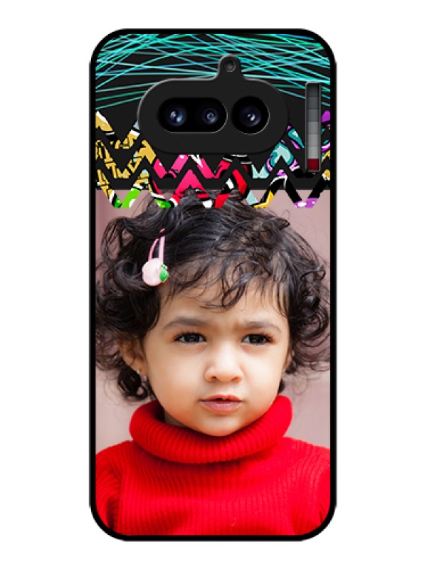 Custom Nothing Phone 4A 5G Custom Glass Phone Case - Neon Abstract Design