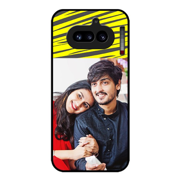 Nothing Phone 4A 5G Custom Glass Phone Case - Yellow Abstract Design Nothing Phone 4A 5G Custom Glass Phone Case - Yellow Abstract Design