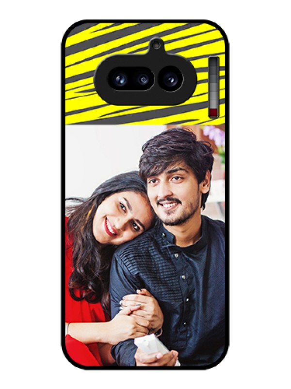 Custom Nothing Phone 4A 5G Custom Glass Phone Case - Yellow Abstract Design