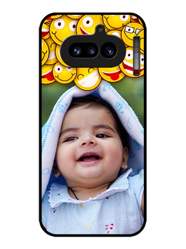 Custom Nothing Phone 4A 5G Custom Glass Phone Case - With Smiley Emoji Design
