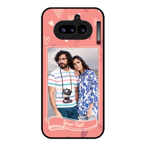 Nothing Phone 4A 5G Custom Glass Phone Case - Love Doodle Art Design
