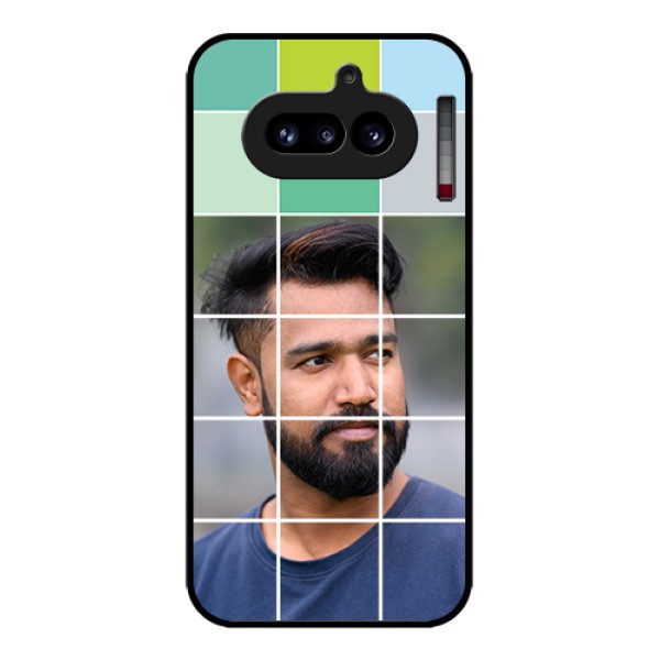Nothing Phone 4A 5G Custom Glass Phone Case - With White Box Pattern Nothing Phone 4A 5G Custom Glass Phone Case - With White Box Pattern
