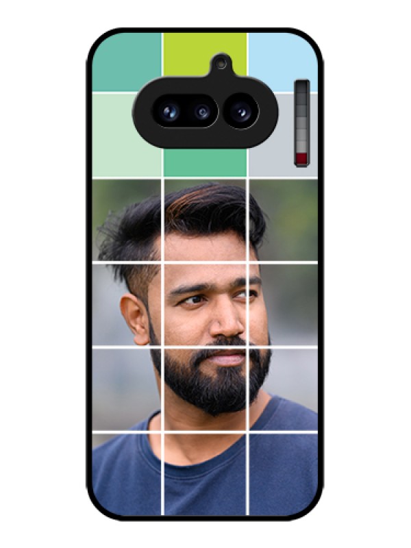 Custom Nothing Phone 4A 5G Custom Glass Phone Case - With White Box Pattern