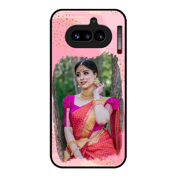 Nothing Phone 4A 5G Custom Glass Phone Case - Gold Glitter Splash Design Nothing Phone 4A 5G Custom Glass Phone Case - Gold Glitter Splash Design