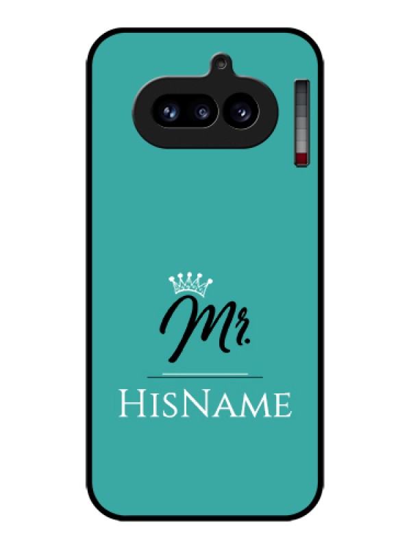 Custom Nothing Phone 4A 5G Custom Glass Phone Case - Mr With Name Design