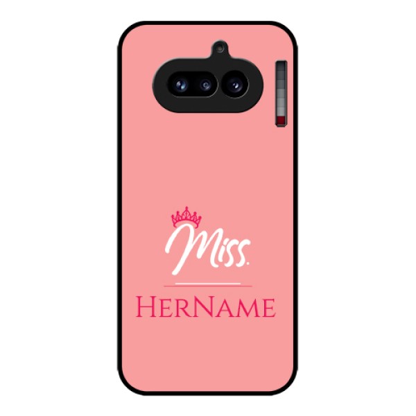 Nothing Phone 4A 5G Custom Glass Phone Case - Mrs With Name Design