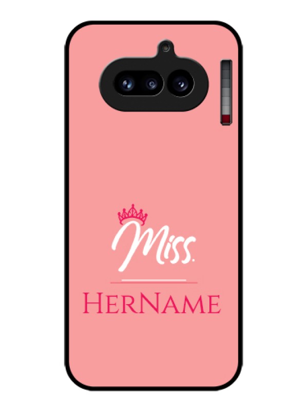 Custom Nothing Phone 4A 5G Custom Glass Phone Case - Mrs With Name Design