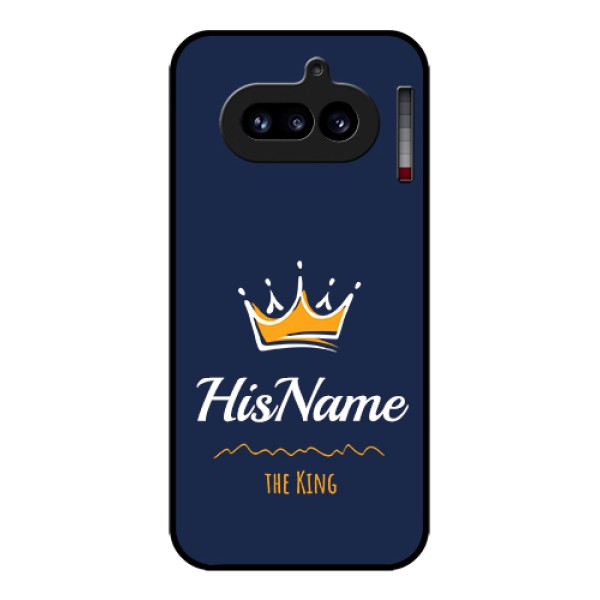 Nothing Phone 4A 5G Custom Glass Phone Case - King With Name Design Nothing Phone 4A 5G Custom Glass Phone Case - King With Name Design