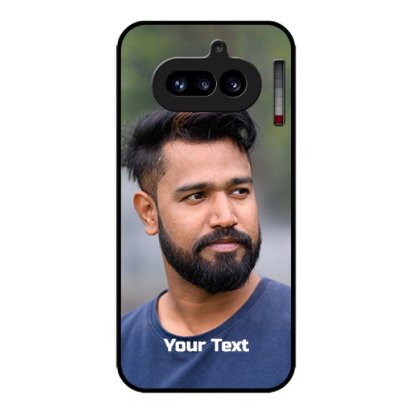 Nothing Phone 4A 5G Custom Glass Phone Case - Photo With Text Design Nothing Phone 4A 5G Custom Glass Phone Case - Photo With Text Design