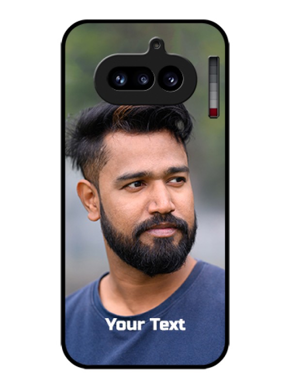 Custom Nothing Phone 4A 5G Custom Glass Phone Case - Photo With Text Design