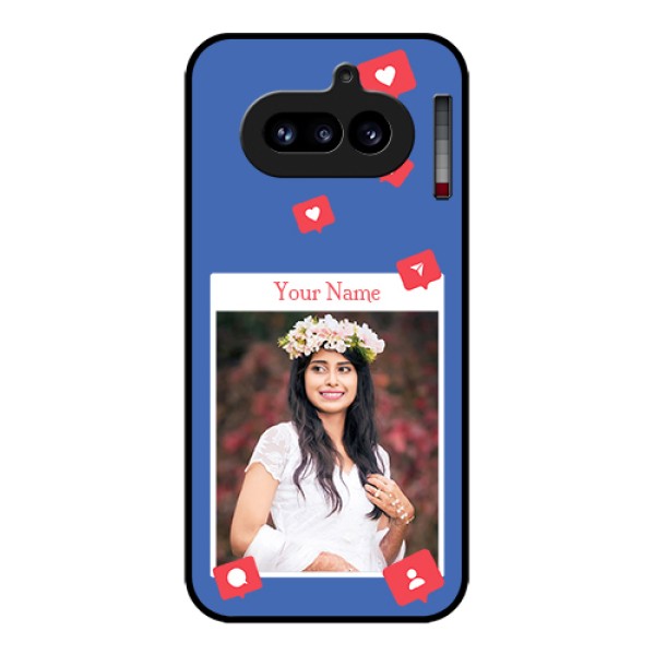 Nothing Phone 4A 5G Custom Glass Phone Case - Like Share And Comment Design