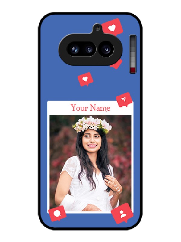 Custom Nothing Phone 4A 5G Custom Glass Phone Case - Like Share And Comment Design
