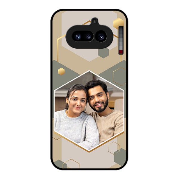 Nothing Phone 4A 5G Custom Glass Phone Case - Stylish Hexagon Pattern Design Nothing Phone 4A 5G Custom Glass Phone Case - Stylish Hexagon Pattern Design