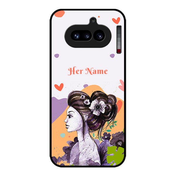 Nothing Phone 4A 5G Custom Glass Phone Case - Woman And Nature Design