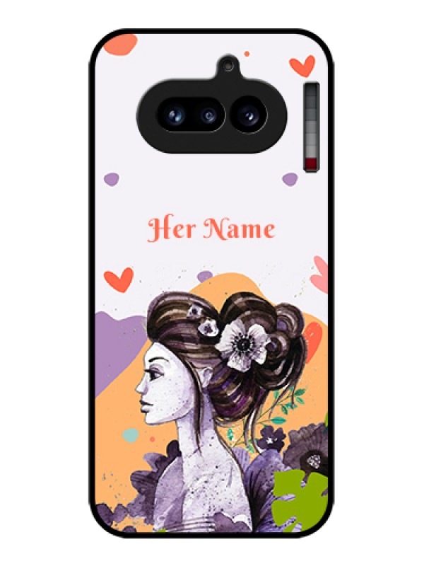 Custom Nothing Phone 4A 5G Custom Glass Phone Case - Woman And Nature Design