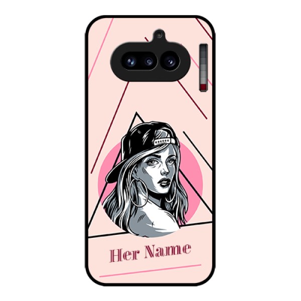 Nothing Phone 4A 5G Custom Glass Phone Case - Rockstar Girl Design