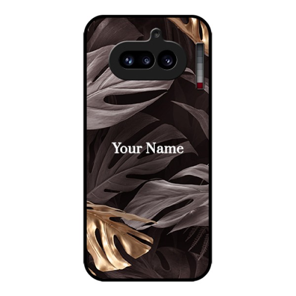 Nothing Phone 4A 5G Custom Glass Phone Case - Wild Leaves Digital Paint Design