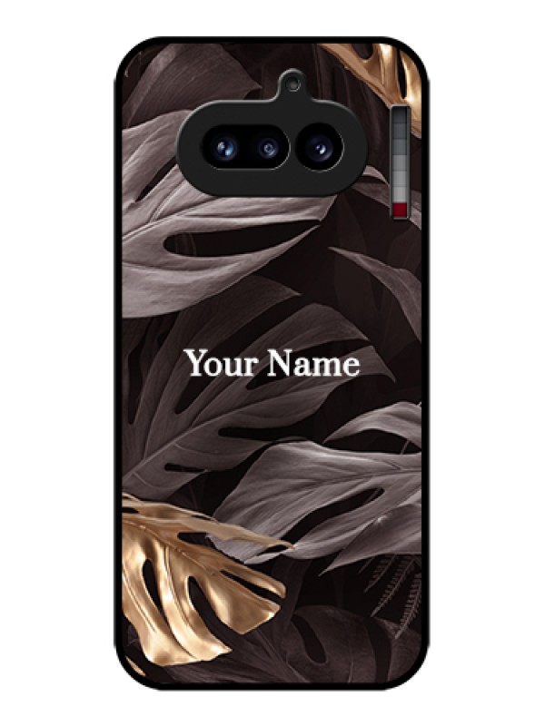 Custom Nothing Phone 4A 5G Custom Glass Phone Case - Wild Leaves Digital Paint Design