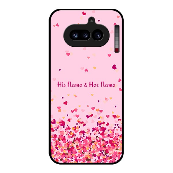 Nothing Phone 4A 5G Custom Glass Phone Case - Floating Hearts Design Nothing Phone 4A 5G Custom Glass Phone Case - Floating Hearts Design