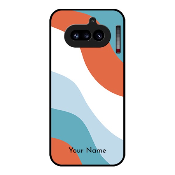 Nothing Phone 4A 5G Custom Glass Phone Case - Coloured Waves Design