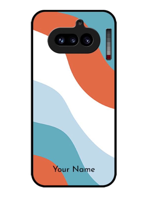 Custom Nothing Phone 4A 5G Custom Glass Phone Case - Coloured Waves Design