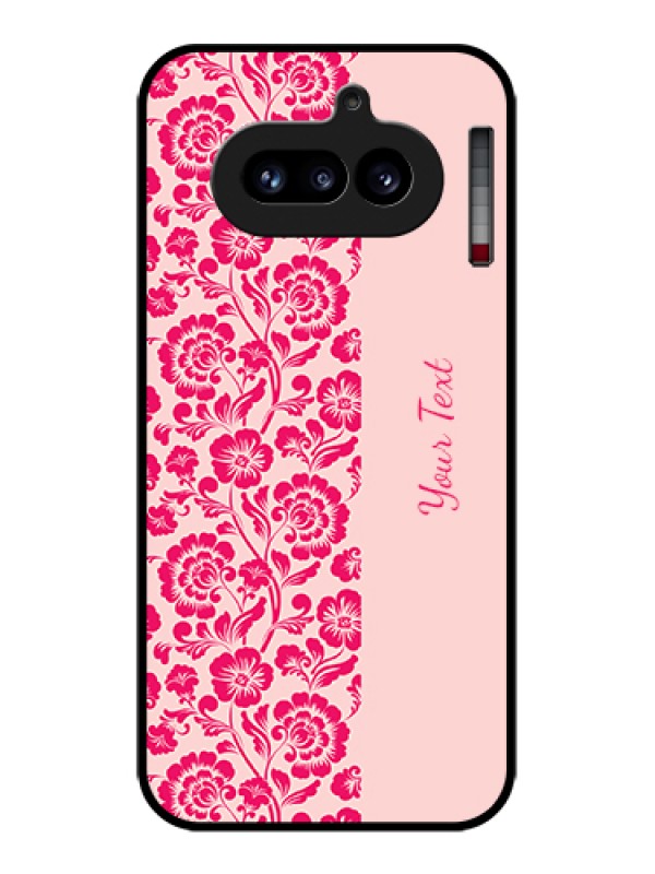 Custom Nothing Phone 4A 5G Custom Glass Phone Case - Attractive Floral Pattern Design